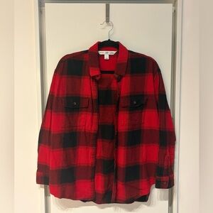 Old Navy | Oversized Plaid Flannel Boyfriend Shirt